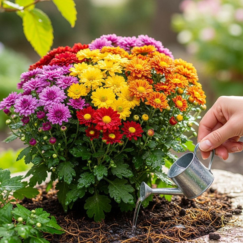 How To Water Mums: Essential Guide For Lush, Lasting Blooms Master the art of watering mums to keep your garden vibrant and colorful through the fall season.