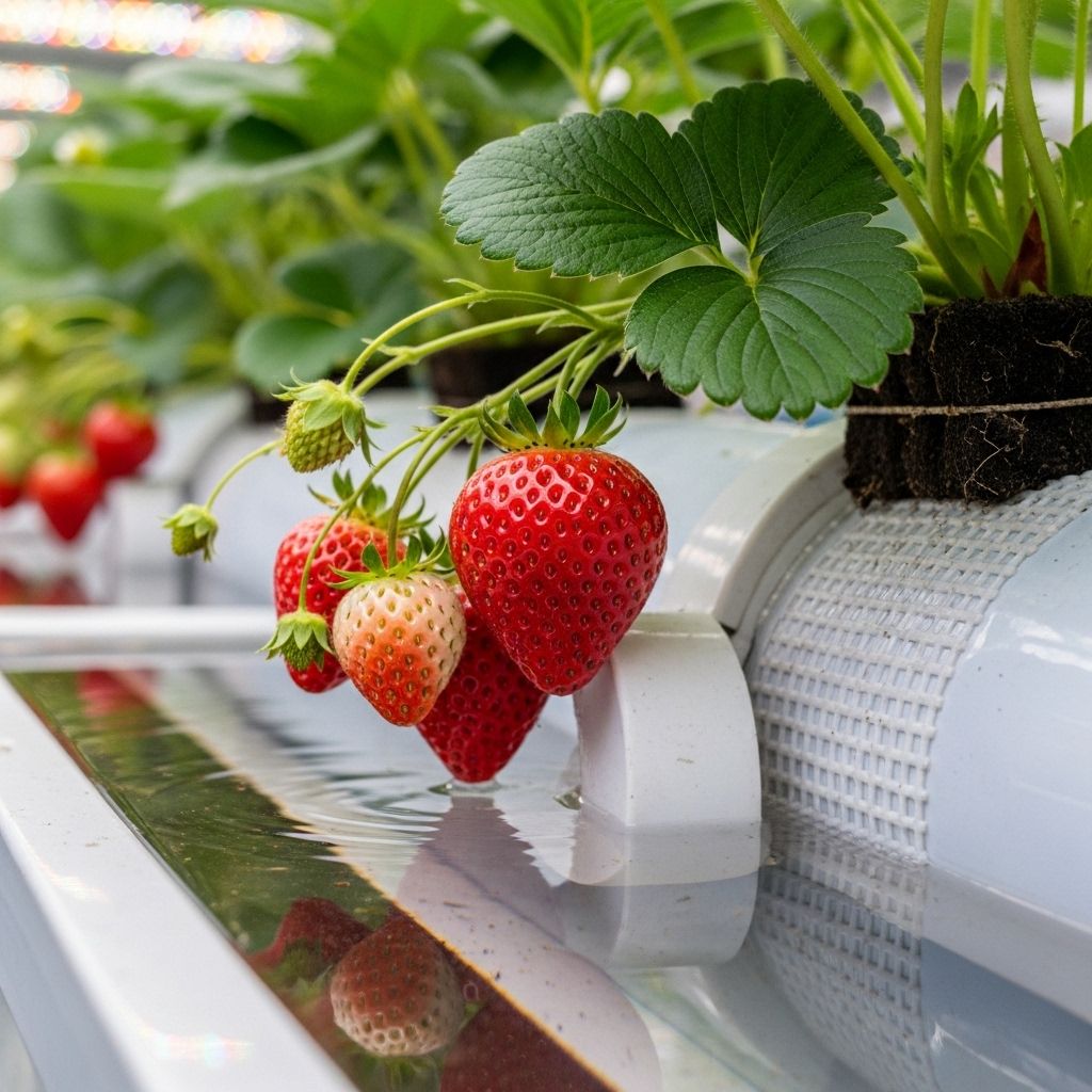 Master the art of growing delicious, clean strawberries using water-based cultivation methods