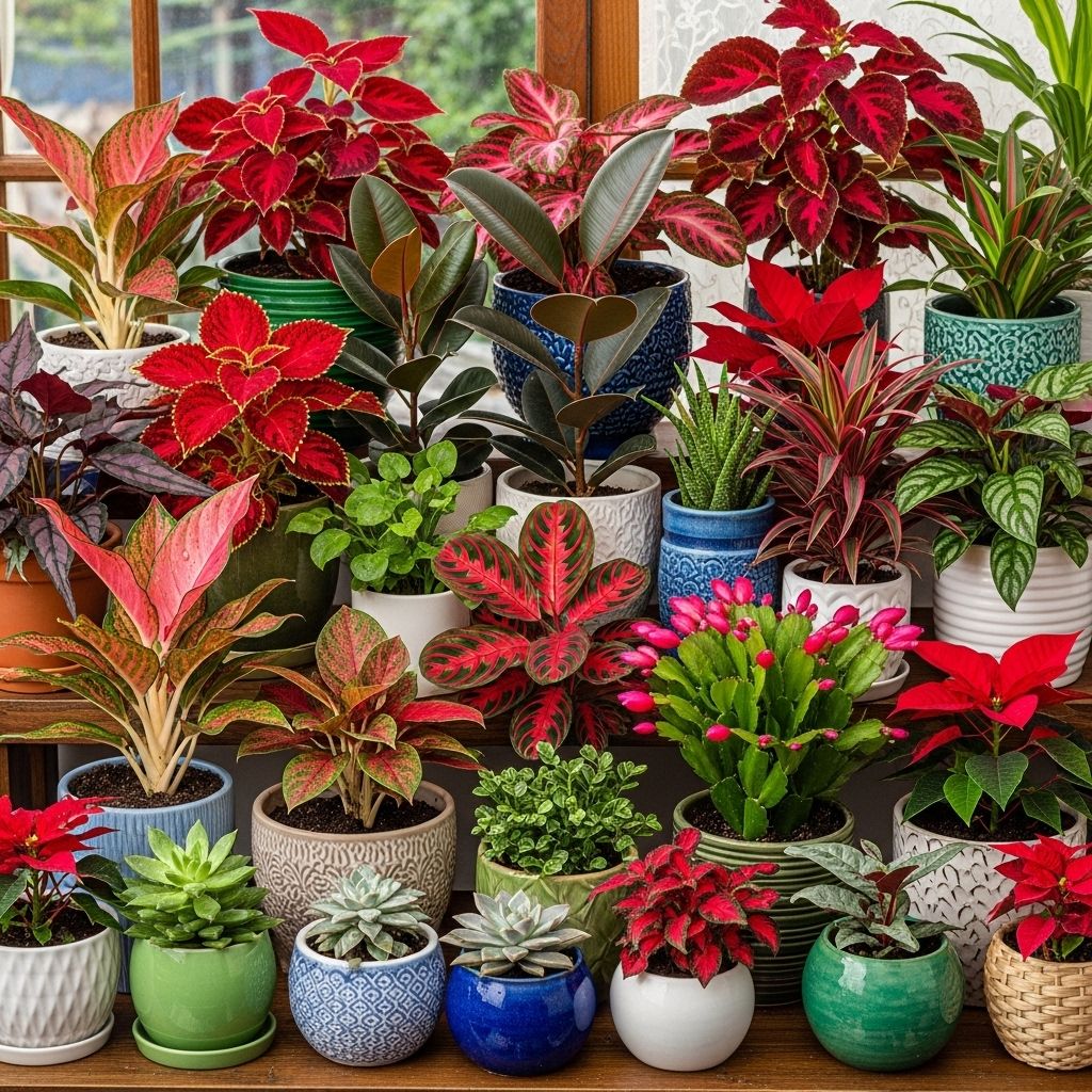 Transform your indoor garden with these eye-catching red-leafed houseplants for any home environment
