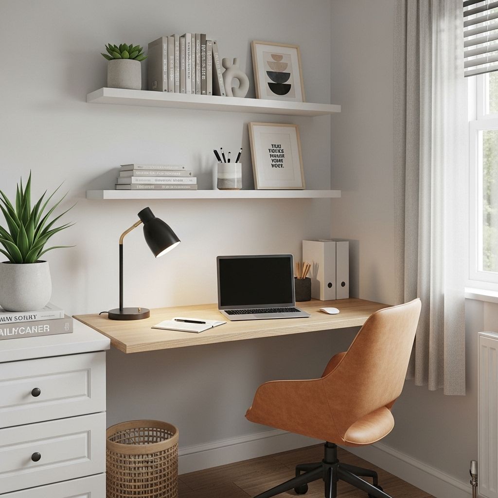 Small Home Office Ideas: 67 Inspiring Compact Workspace Designs Transform your workspace with creative designs that boost productivity and style effortlessly.