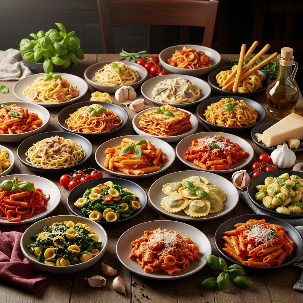 From classic comfort food to regional Italian specialties, explore 34 pasta dishes that bring traditional flavors and family-friendly inspiration to your table.