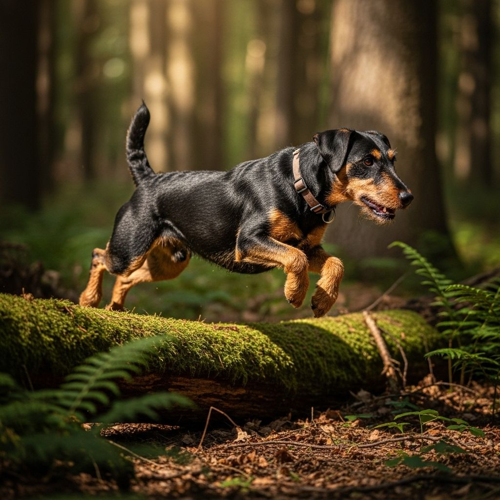 A compact hunting companion that thrives on challenge, loyalty, and active engagement.