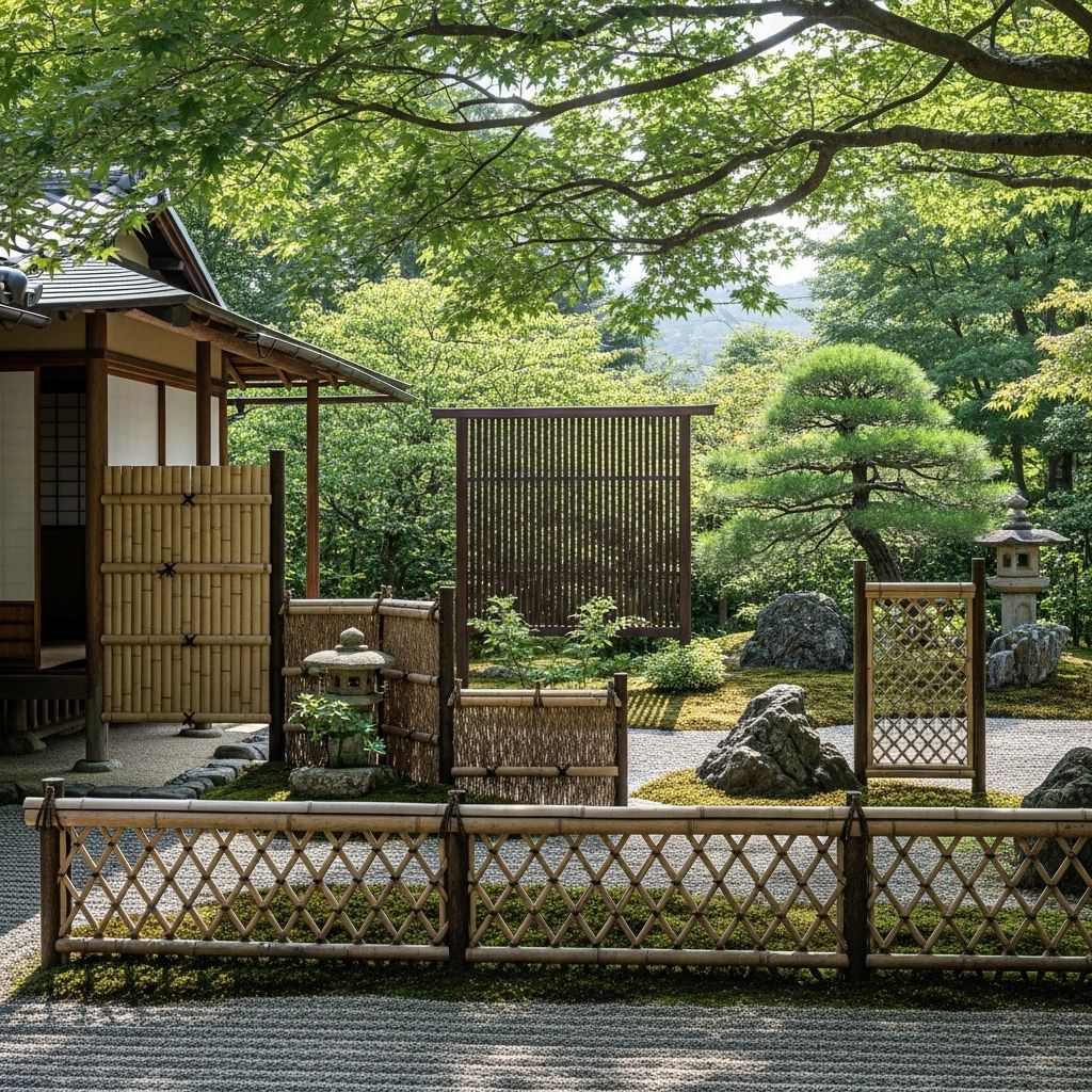 10 Essential Japanese-Style Fences and Screens for Timeless Gardens Crafted barriers that harmonize with nature and enhance outdoor tranquility.