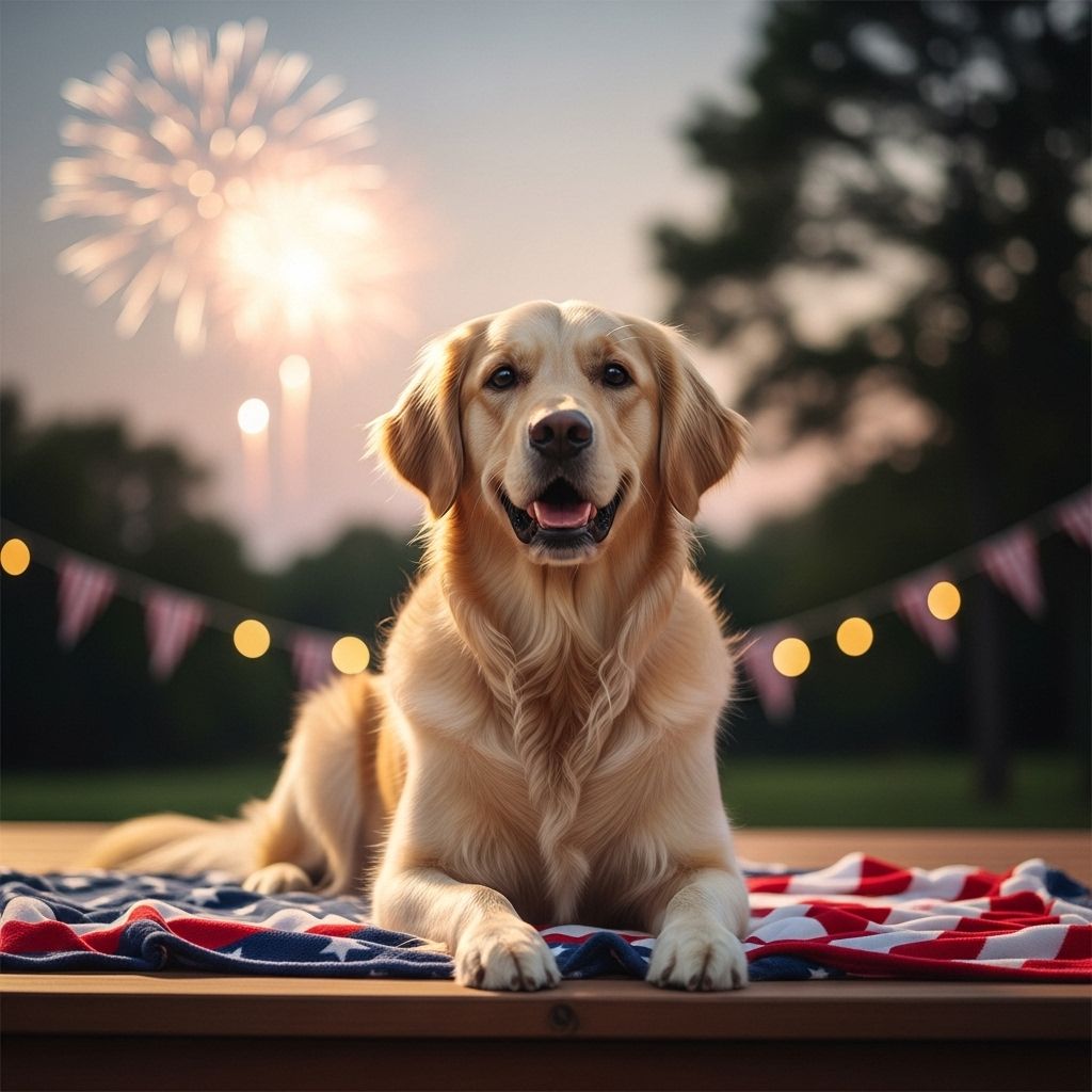 Offering comforts and background noise helps pets stay secure amid festive chaos.