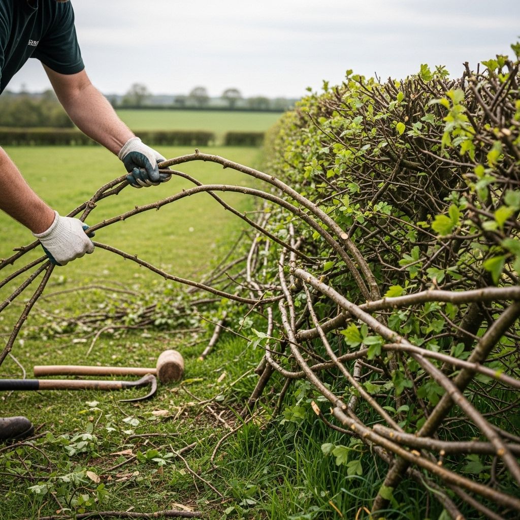 Give overgrown borders new life with traditional weaving methods for robust structure.