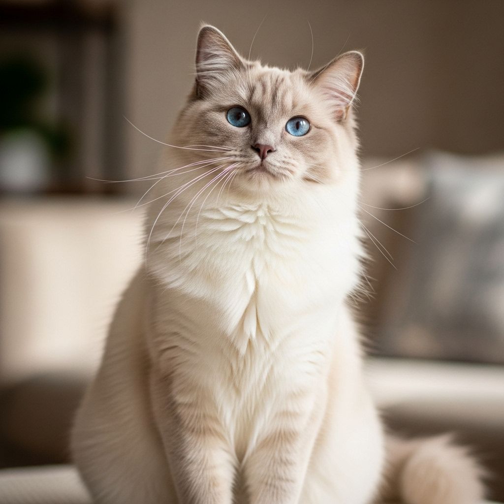 A frosty-gray companion known for its gentle demeanor and easygoing grooming routine.