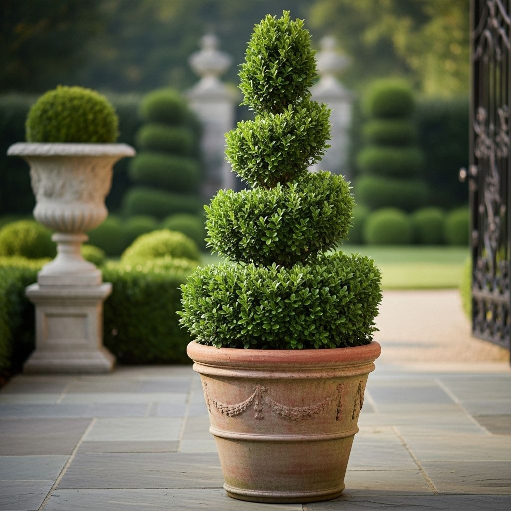Live Boxwood Topiary: Timeless Elegance for Gardens and Entryways Enhance curb appeal with sculpted greenery that brings enduring structure and texture.