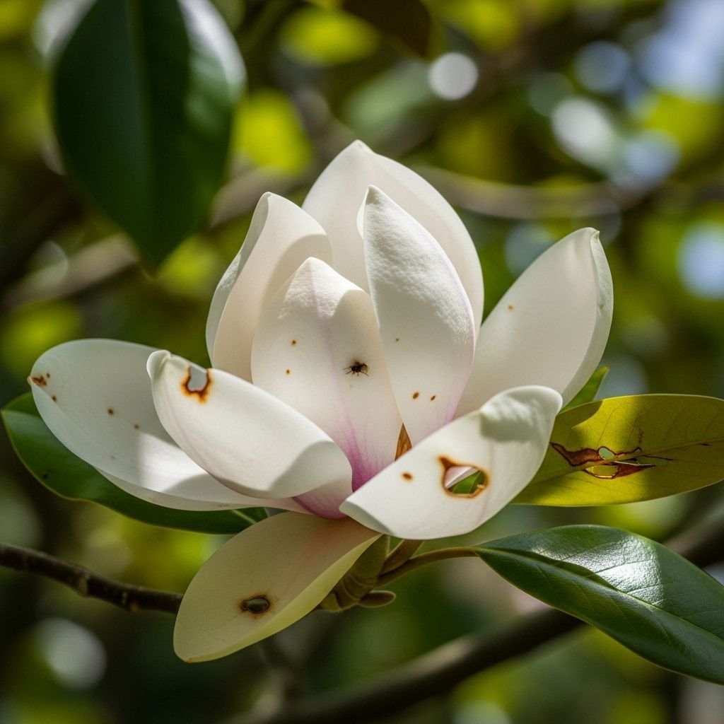 Comprehensive guide to identifying, treating, and preventing the 11 most common magnolia tree problems for thriving trees year-round.