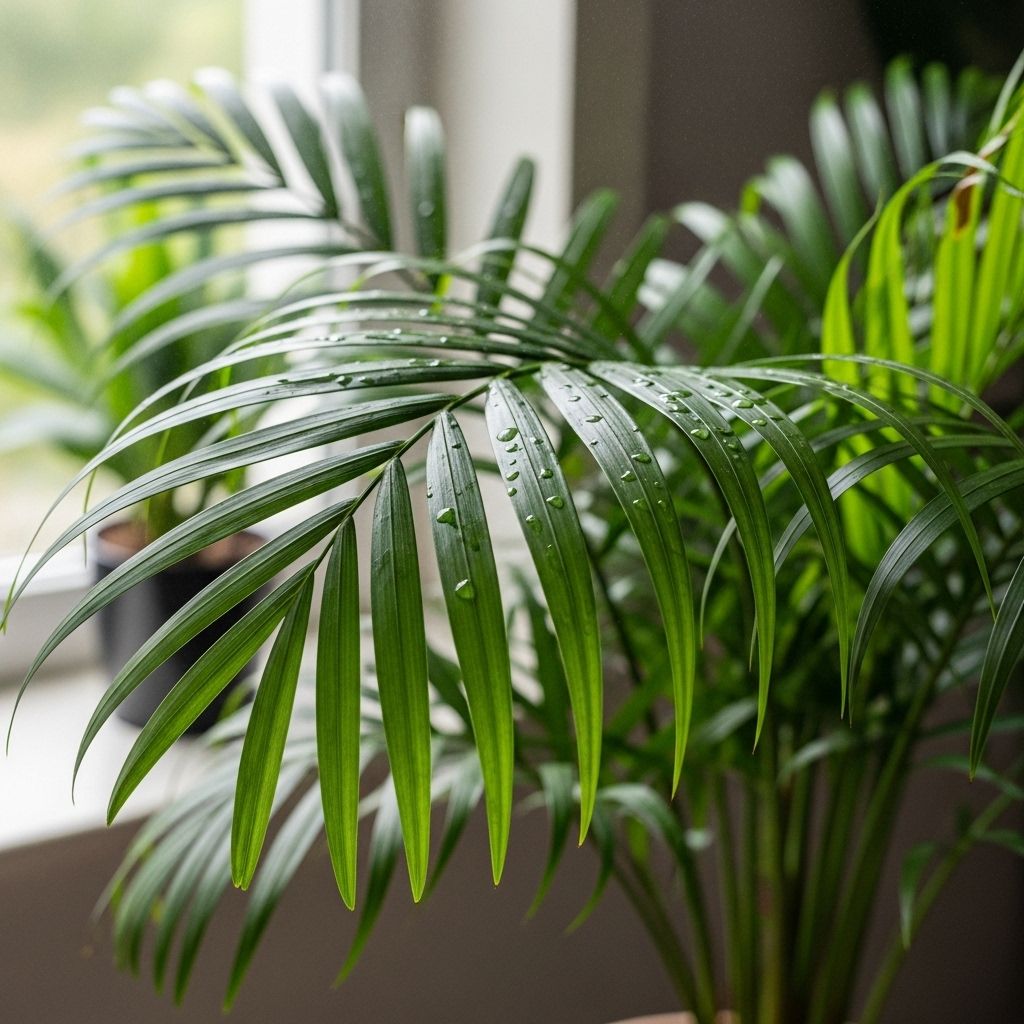 Maintain consistent moisture and proper drainage for lush fronds year-round.