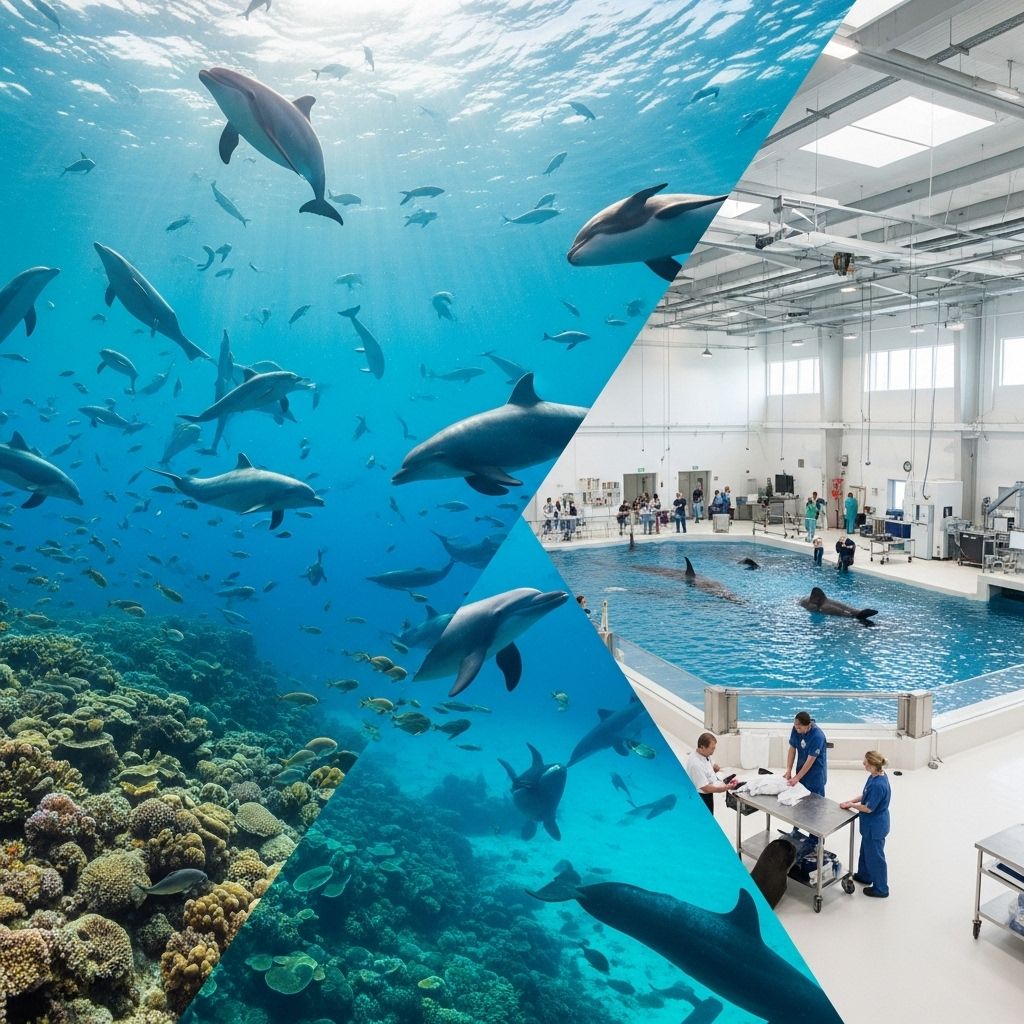 Tank life deprives intelligent aquatic species of key behaviors and natural habitats.