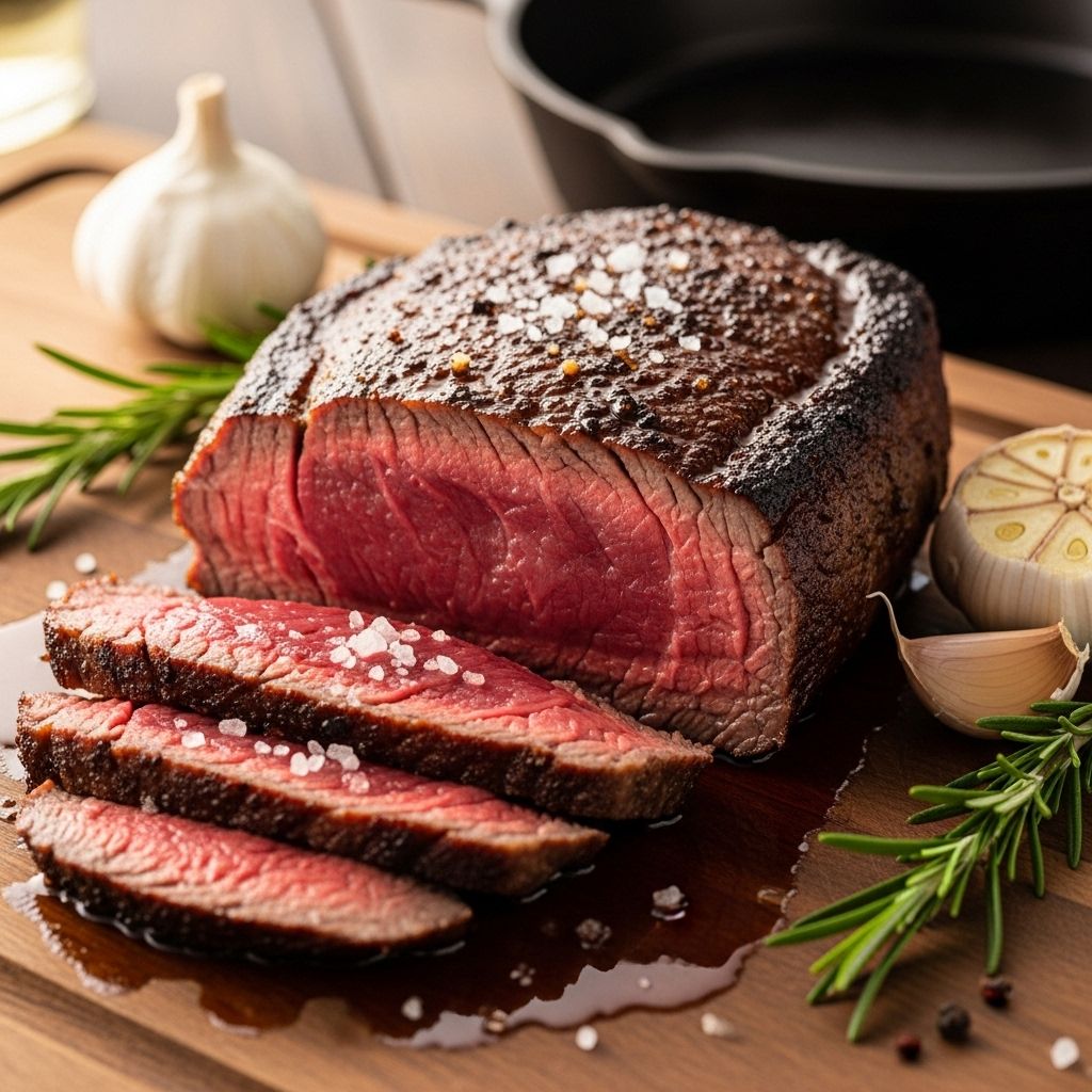 Low-temp baking followed by a hot sear delivers a flawless crust and uniform tenderness.