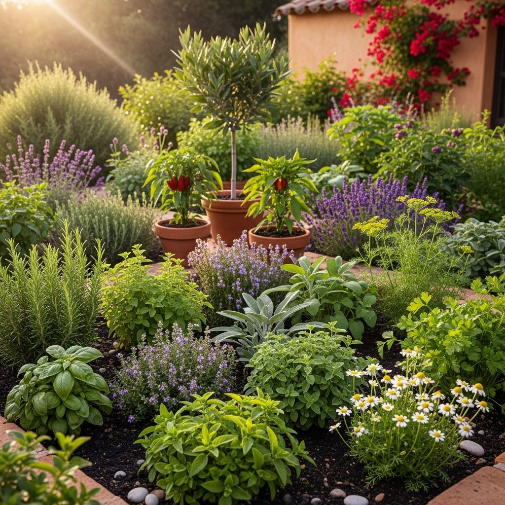 Sun-loving plants that deliver bold flavor and vibrant blossoms in warm, dry conditions.