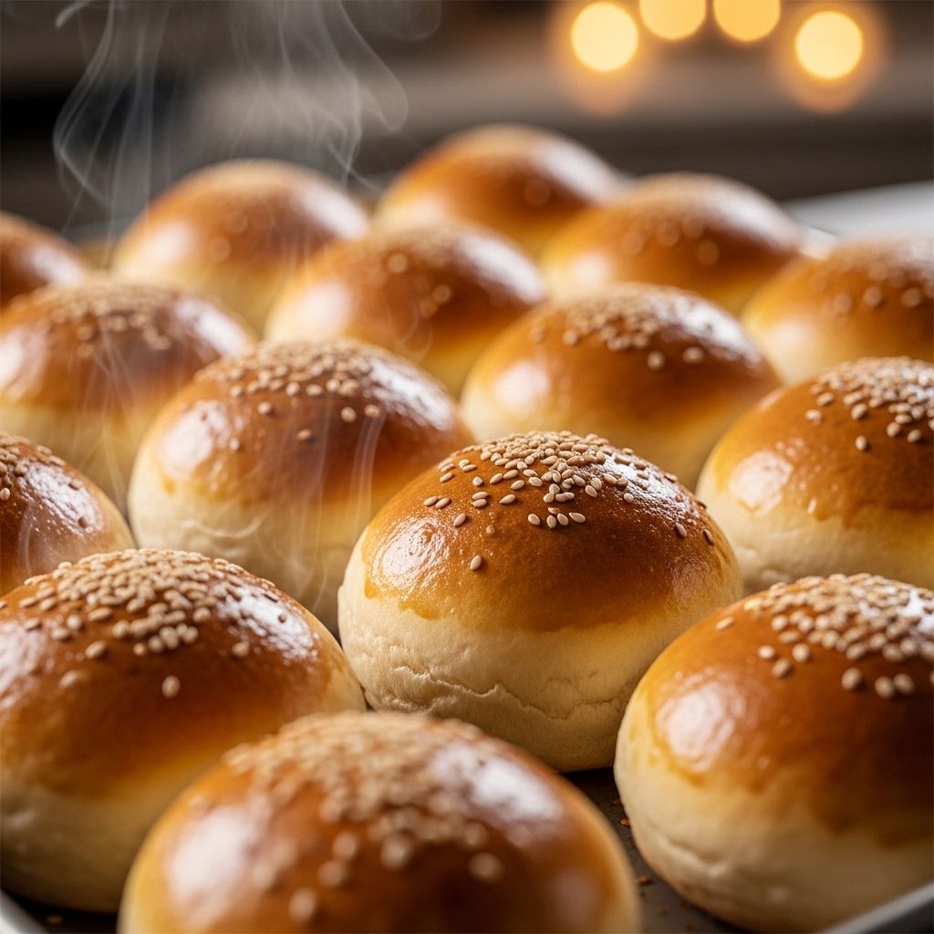 Bake perfect mini burger buns at home—fluffy, golden, and ideal for parties or family meals.