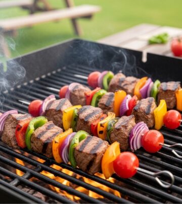 Discover how to create classic, juicy beef shish kabobs with vibrant vegetables and a zesty marinade, just like Mom’s.