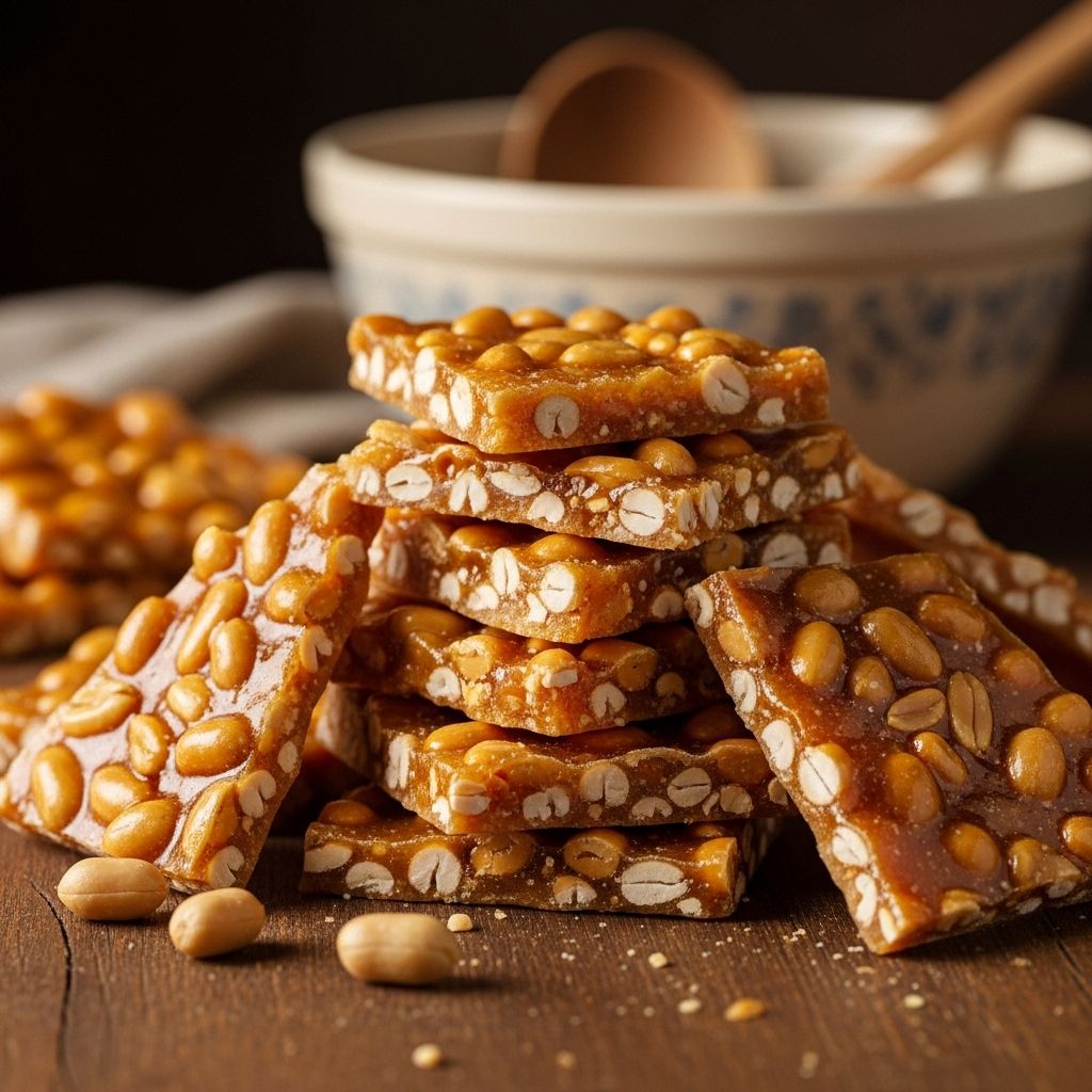 Indulge in a nostalgic confection shattering into crisp pieces with rich caramel notes.