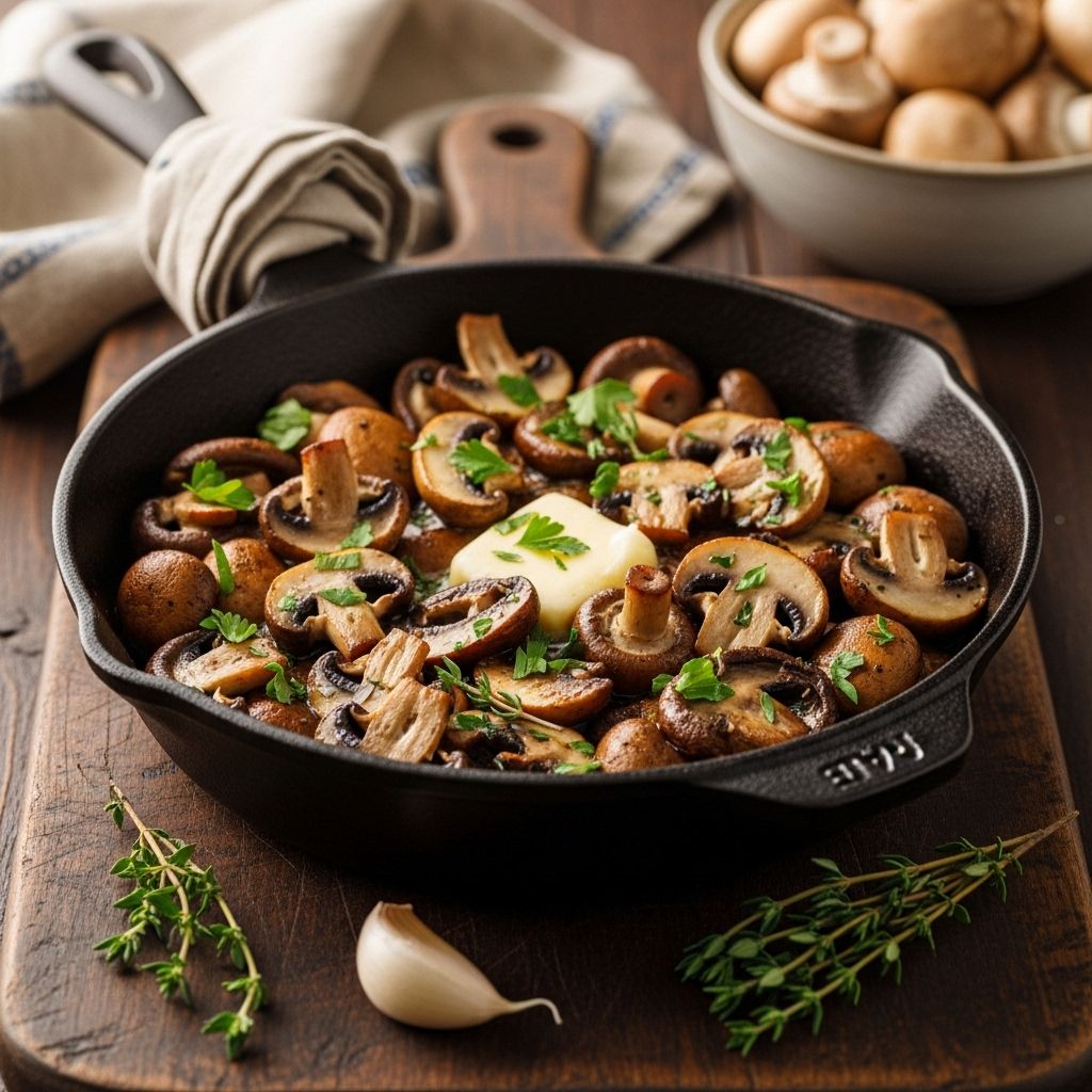 Transform humble button mushrooms into a rich, flavorful side that complements any main course