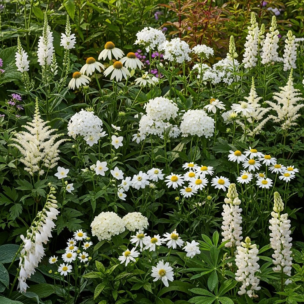 Discover dazzling native white flowers that transform your garden into a serene, glowing retreat from dusk until dawn.