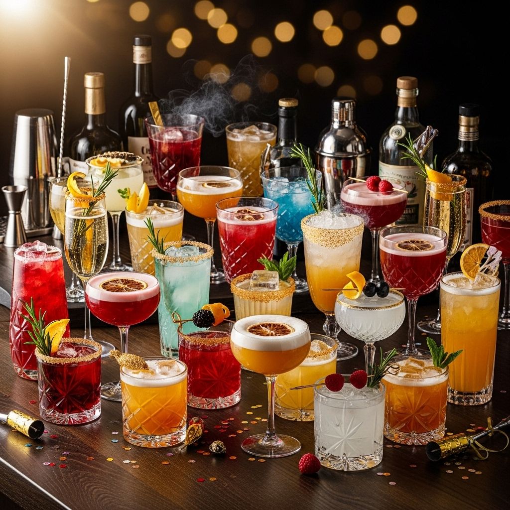 These spirited creations blend effervescence and warmth for a memorable midnight celebration.