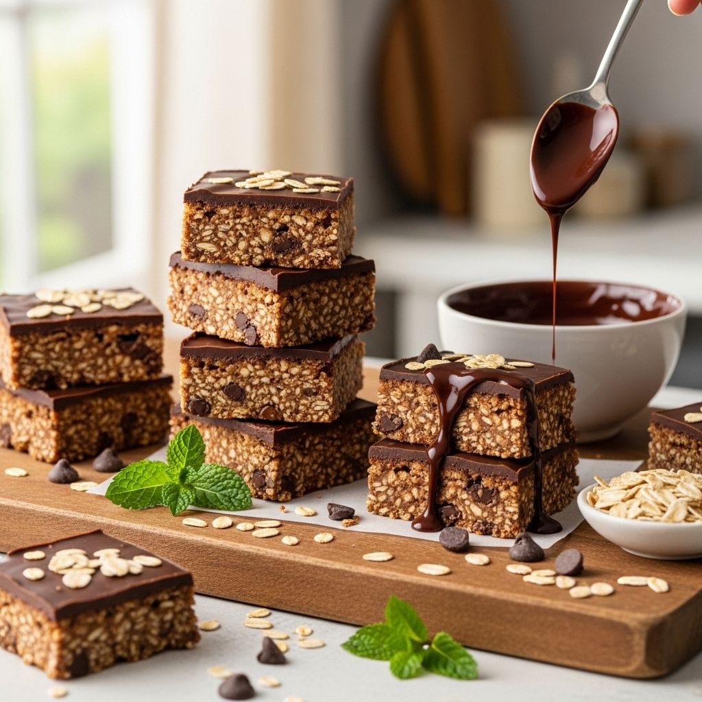 This creamy-chocolate snack sets in the fridge for a perfectly chewy bite every time.