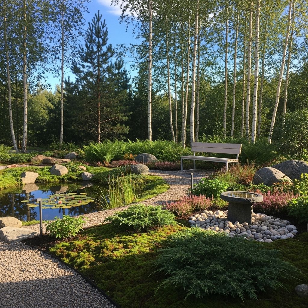 Discover the serene yet striking beauty that defines Swedish garden design, where nature and innovation converge.