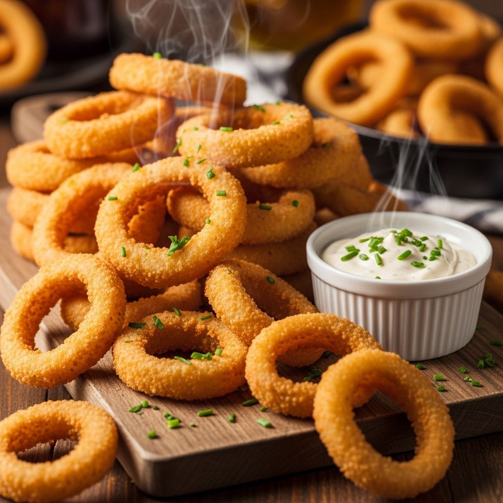 Learn how to make classic, crispy onion rings at home with this easy-to-follow guide including tips, tricks, and FAQs.