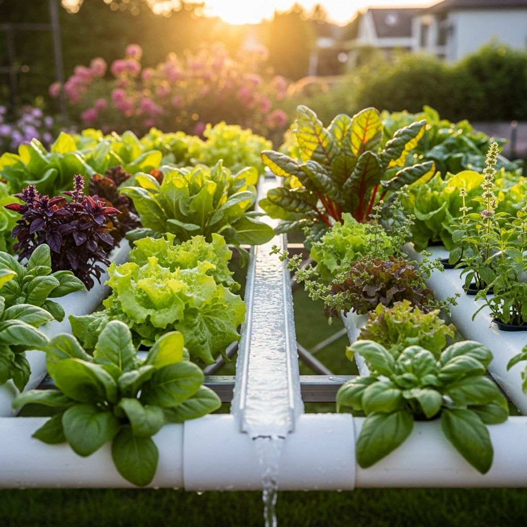 Harness sunlight and efficient setups to cultivate soil-free gardens in outdoor spaces.