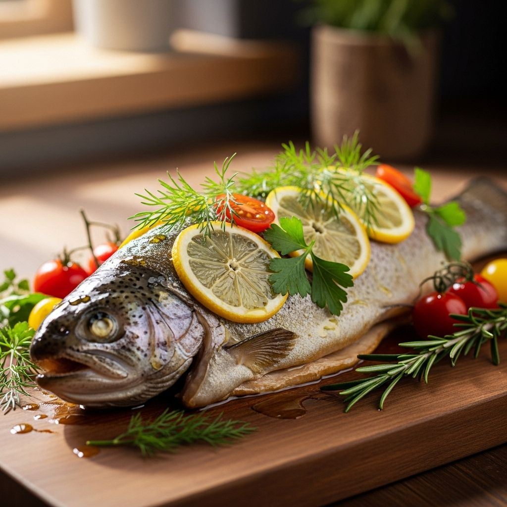 Discover how to bake whole rainbow trout to moist, flaky perfection using easy seasoning and step-by-step techniques.
