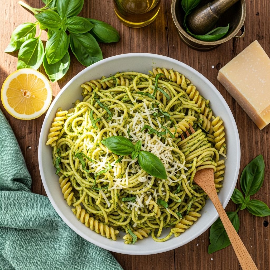 Elevate weeknights with a bright, customizable basil sauce that clings to every bite.