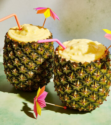 Fresh fruit shells add flavor and flair while reducing disposable cup waste.