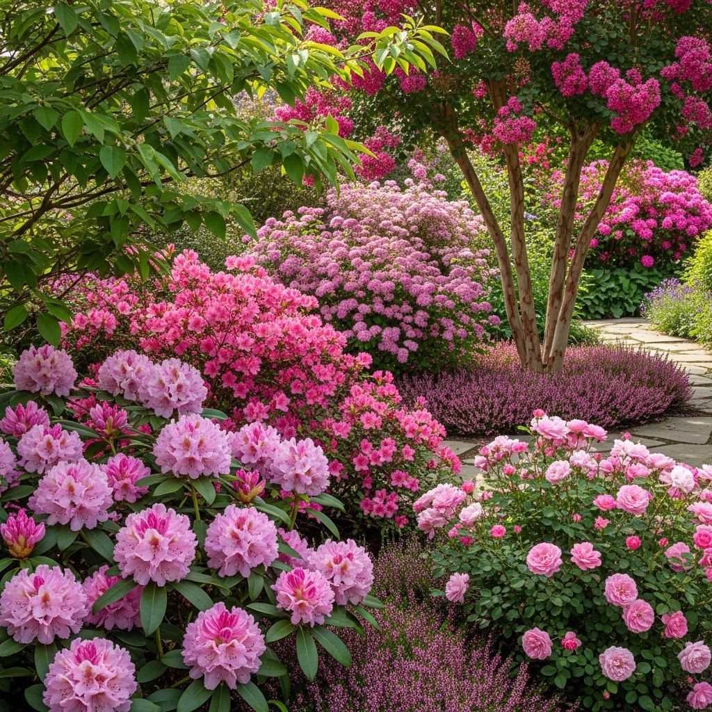 Discover 31 exquisite pink flowering shrubs that add vibrant color, privacy, and beauty to any landscape.