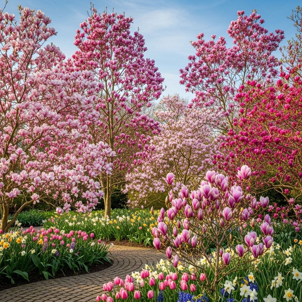 Explore the top pink magnolia tree varieties for stunning spring blooms and four-season garden appeal.