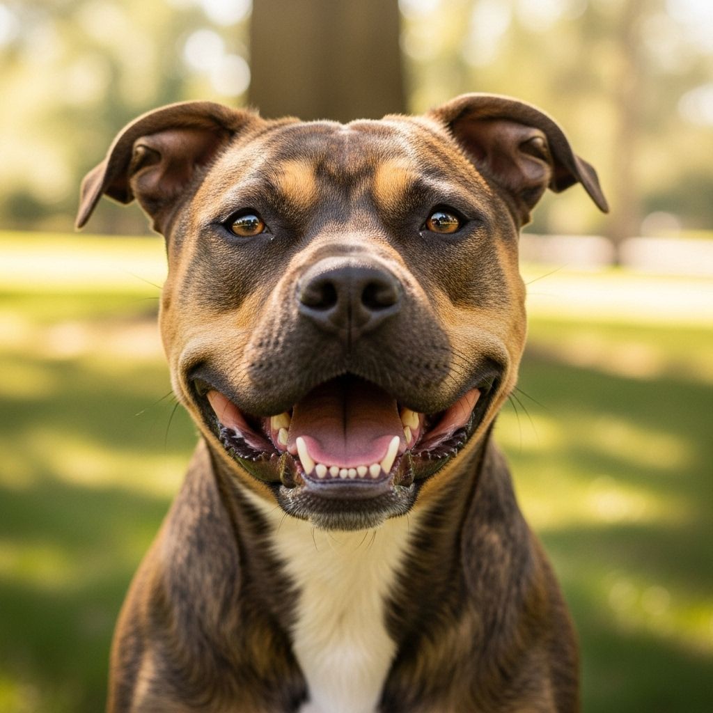 A single grin from a pit bull can reshape how communities view an entire breed.