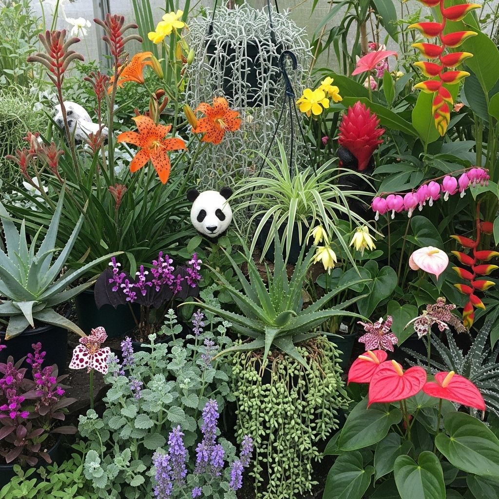 Leaf and bloom forms mimic wildlife traits while offering playful charm to any landscape.