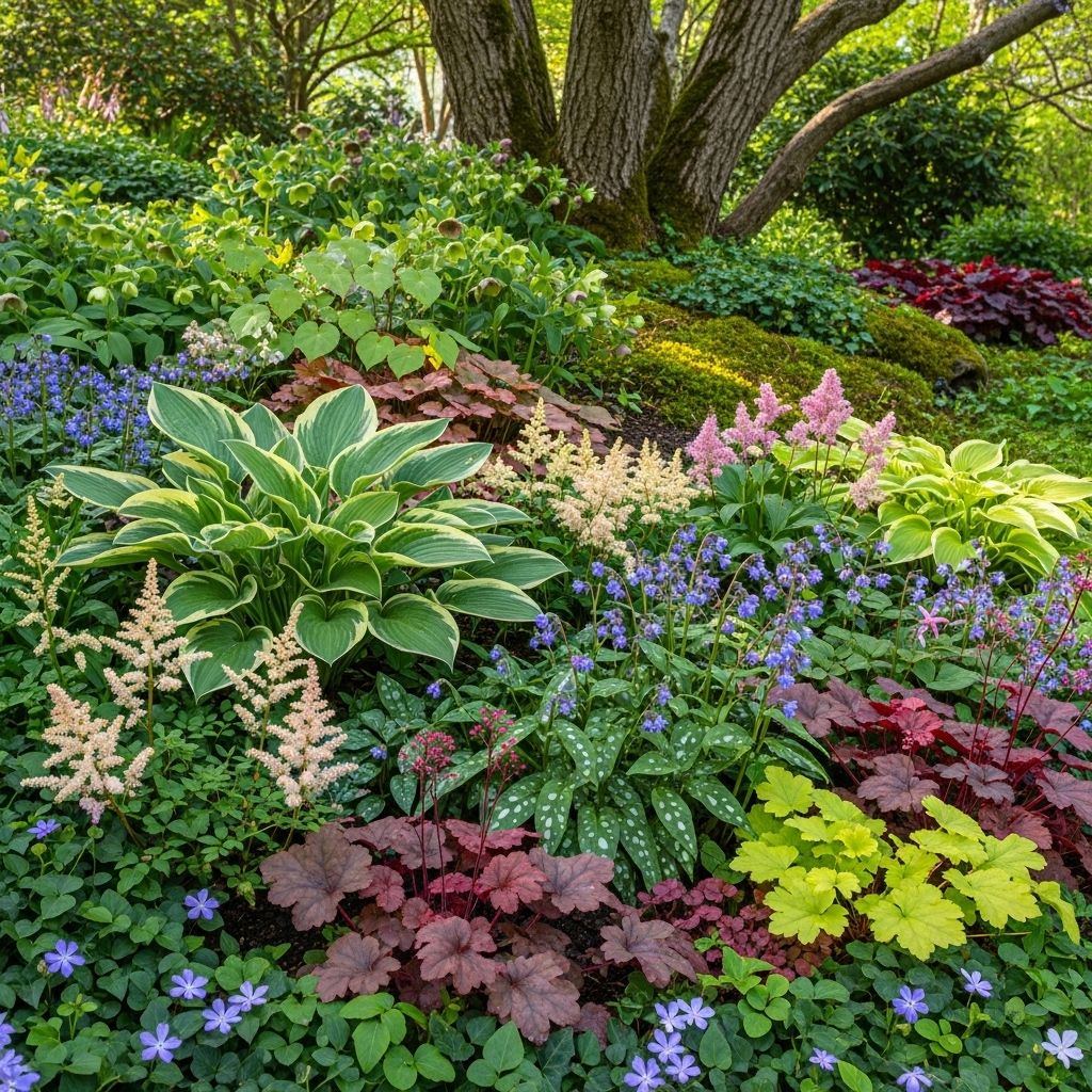 Enrich root-bound spots with vibrant, low-maintenance greenery that thrives in deep cover.