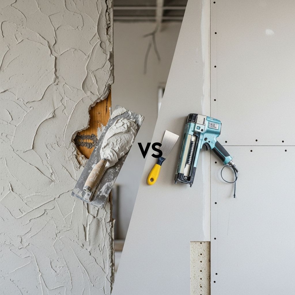 Choosing between traditional craftsmanship and modern convenience for your wall finishing needs
