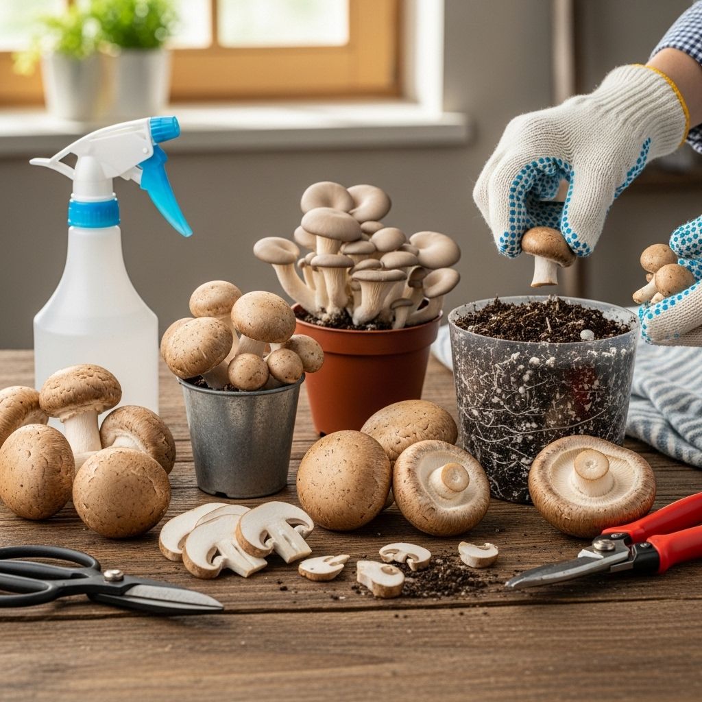 Sterile techniques and simple supplies can yield a continuous harvest of gourmet fungi.