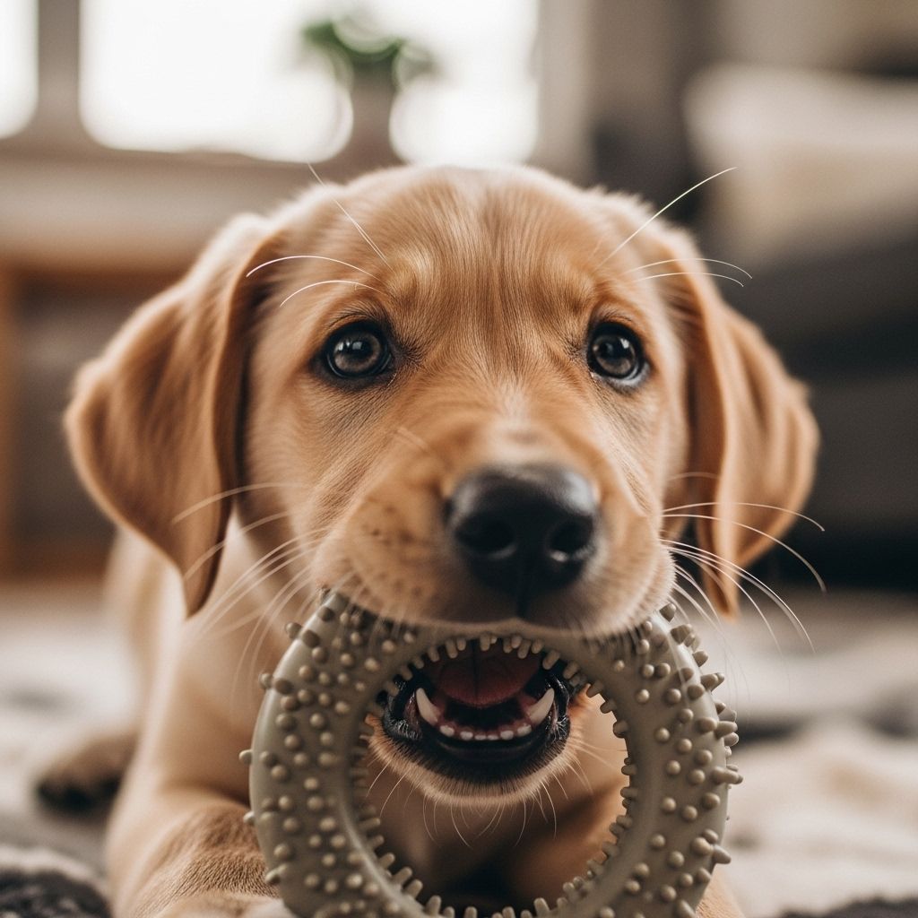 Gentle guidance and safe chews ease discomfort and encourage calm, bite-free play.