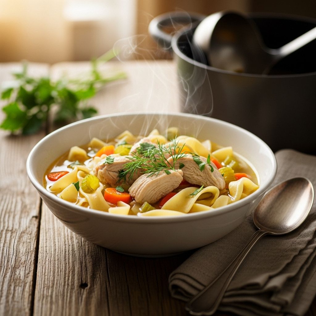 Easy Chicken Noodle Soup Recipe: 40-Minute Homemade Comfort Warm your soul with this simple, flavorful broth packed with tender veggies and herbs.