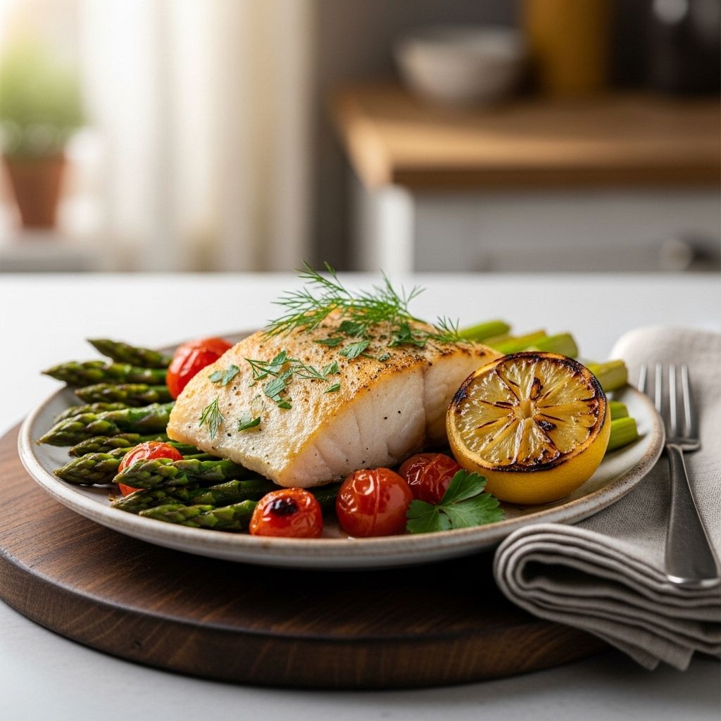 A simple, flavorful baked fish recipe with lemon, butter, and onion—perfect for weeknight dinners or elegant gatherings.