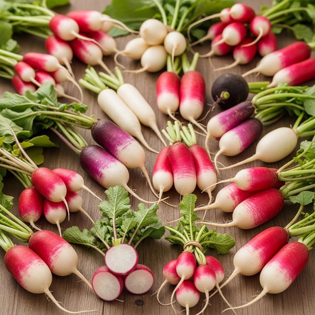 Discover 40 unique radish varieties, from classic spring roots to exotic winter types, and how to grow, harvest, and enjoy them.