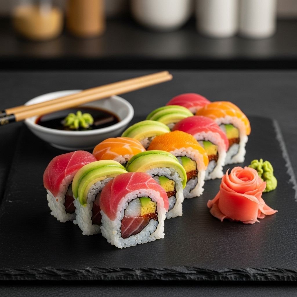Showcase vibrant layers of fresh seafood and creamy fillings for a gourmet touch.
