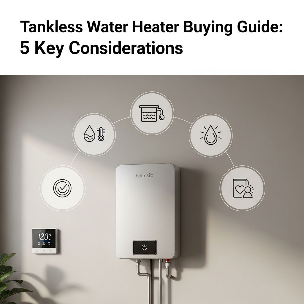 Tankless Water Heater Buying Guide: 5 Key Considerations Thinking about going tankless? Discover the pros, cons, and crucial tips before upgrading your water heater.