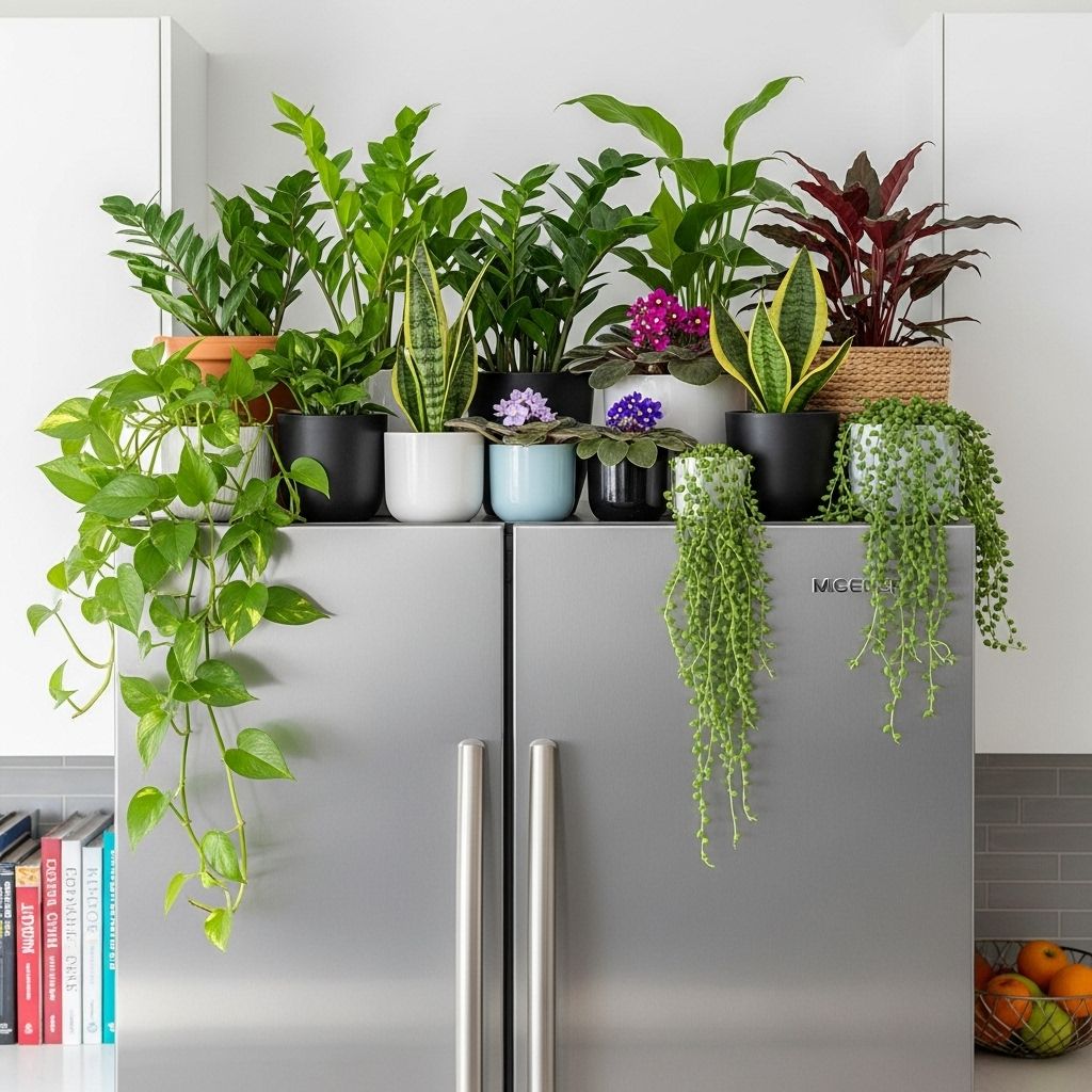 Discover easy-care houseplants that flourish on your fridge and brighten up overlooked spaces in your home.