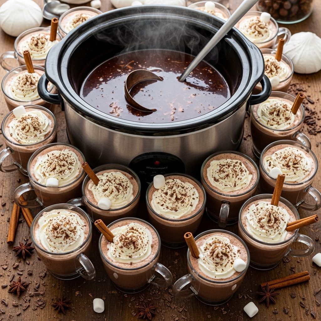 Create irresistibly creamy, crowd-pleasing hot chocolate in your slow cooker with this fuss-free, decadent recipe for all occasions.