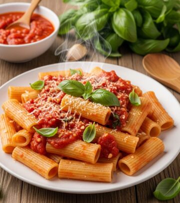 Discover the legendary Rigatoni al Segreto, its history, ingredients, and the ultimate method to master this iconic secret red sauce.