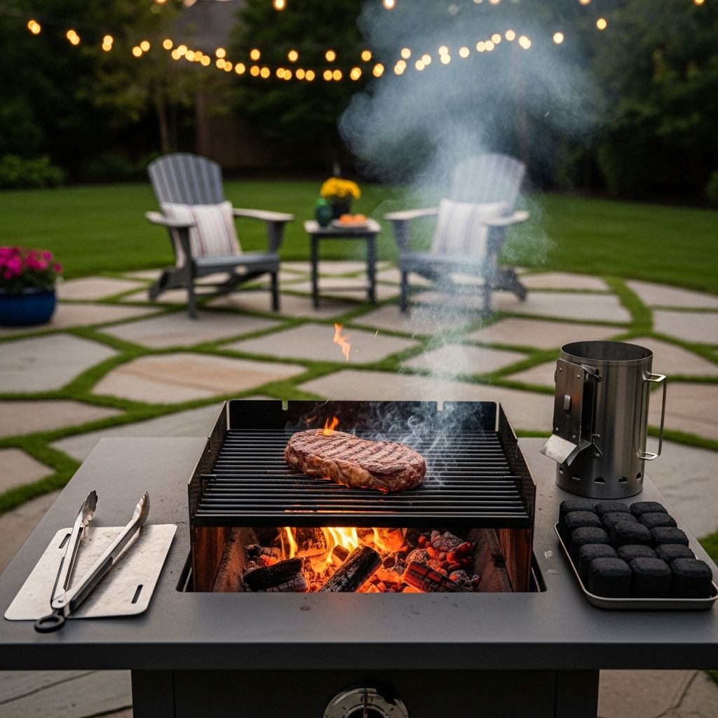 Cook like a true cowboy with this versatile charcoal grill and fire pit combination