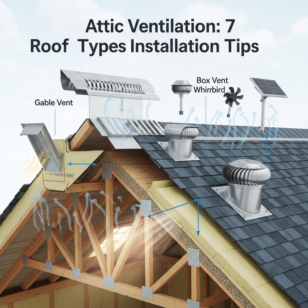 Attic Ventilation: 7 Roof Vent Types And Installation Tips Everything you need to know about roof ventilation for a healthier, longer-lasting home.