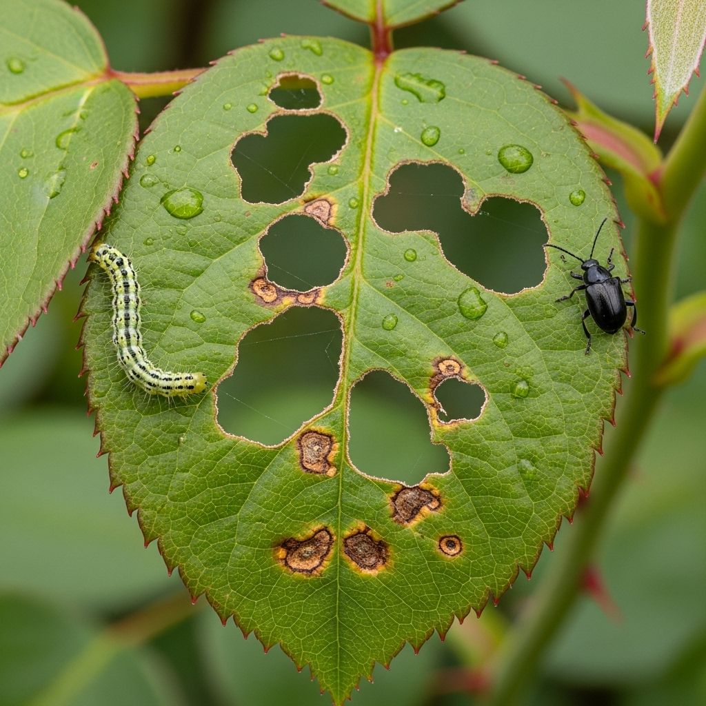 Identify and effectively treat the culprits damaging your beautiful rose foliage