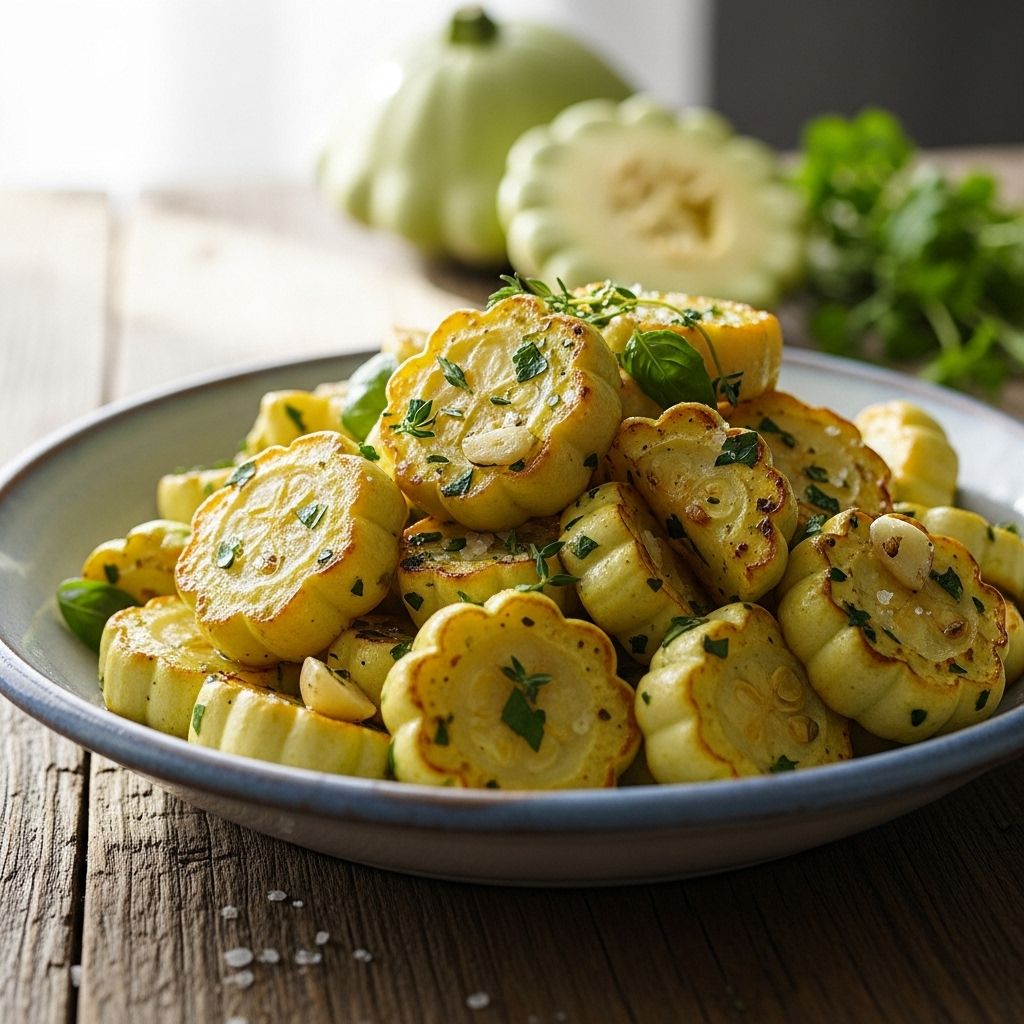A simple skillet melds tender veggies, aromatic herbs, and Parmesan in perfect harmony.