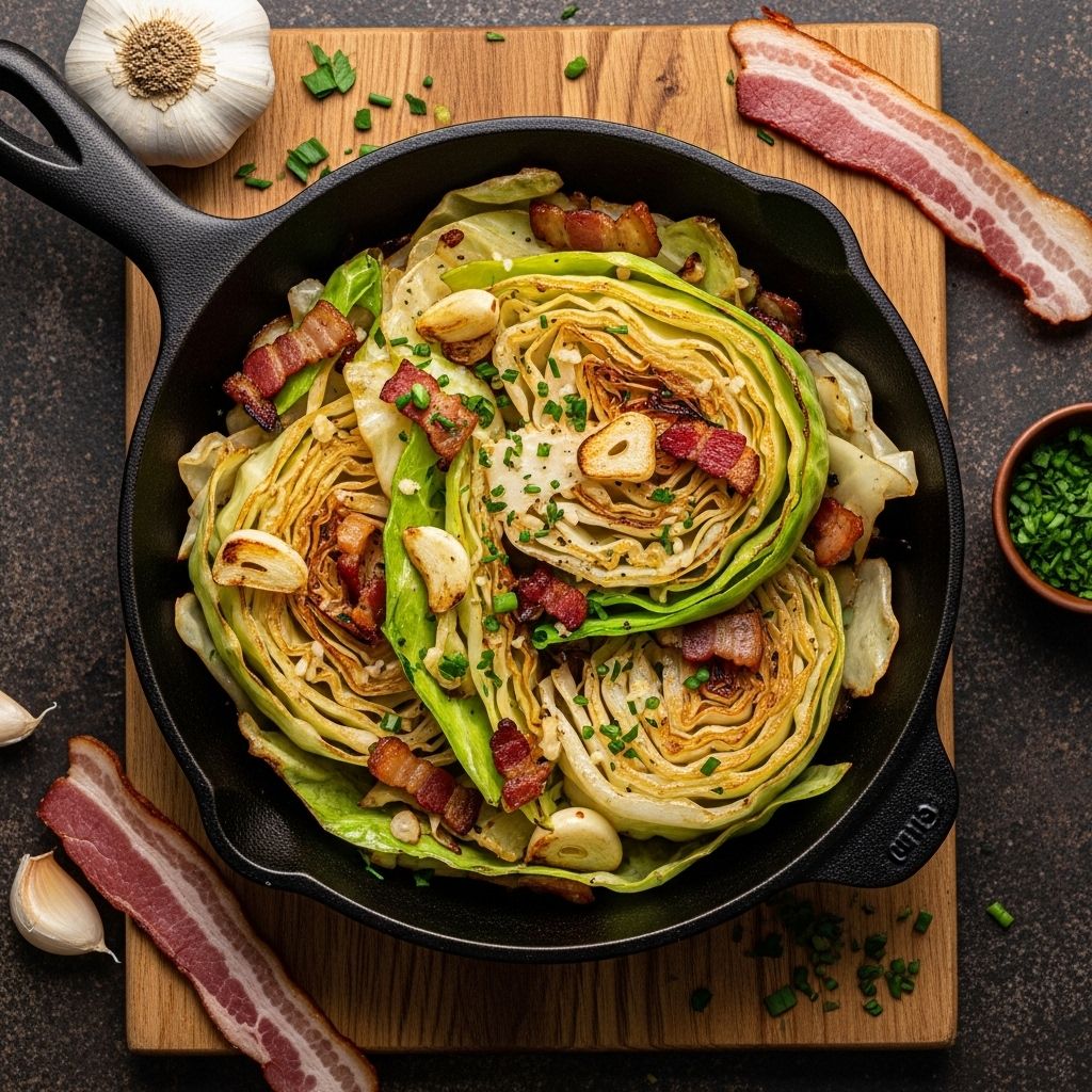 A delicious comfort food combining crispy bacon with tender cabbage for the perfect side dish
